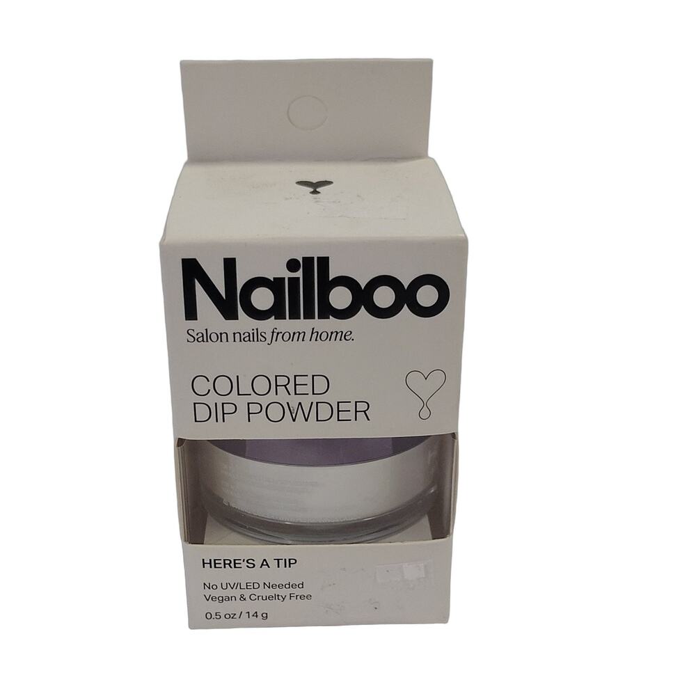 Nailboo Colored Dip Powder Here's a Tip White Shiny Nail Dip Powder 0.5 fl oz